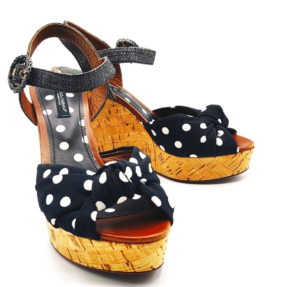 Dolce & Gabbana Shoes - Dolce & Gabbana Polka-dot Wedges